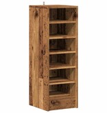 vidaXL Schoenenkast 32x35x92 cm bewerkt hout oud houtkleurig