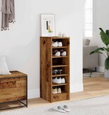 vidaXL Schoenenkast 32x35x92 cm bewerkt hout oud houtkleurig
