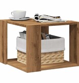vidaXL Salontafel 40x40x30 cm bewerkt hout artisanaal eikenkleur