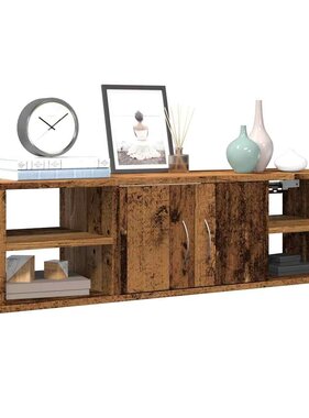 VidaXL Wandkast 102x30x29 cm bewerkt hout oud houtkleurig