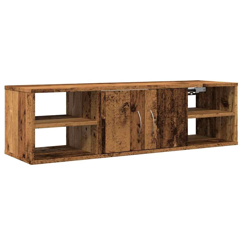 vidaXL Wandkast 102x30x29 cm bewerkt hout oud houtkleurig