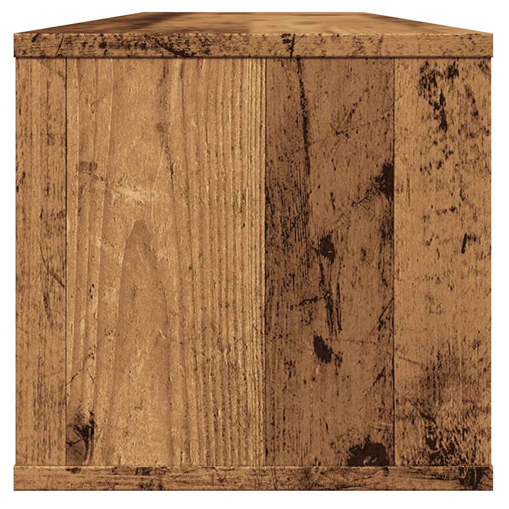 vidaXL Wandkast 102x30x29 cm bewerkt hout oud houtkleurig