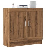 vidaXL Boekenkast 82,5x30,5x80 cm bewerkt hout artisanaal eikenkleurig