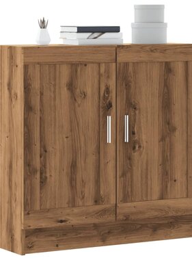 vidaXL Boekenkast 82,5x30,5x80 cm bewerkt hout artisanaal eikenkleurig