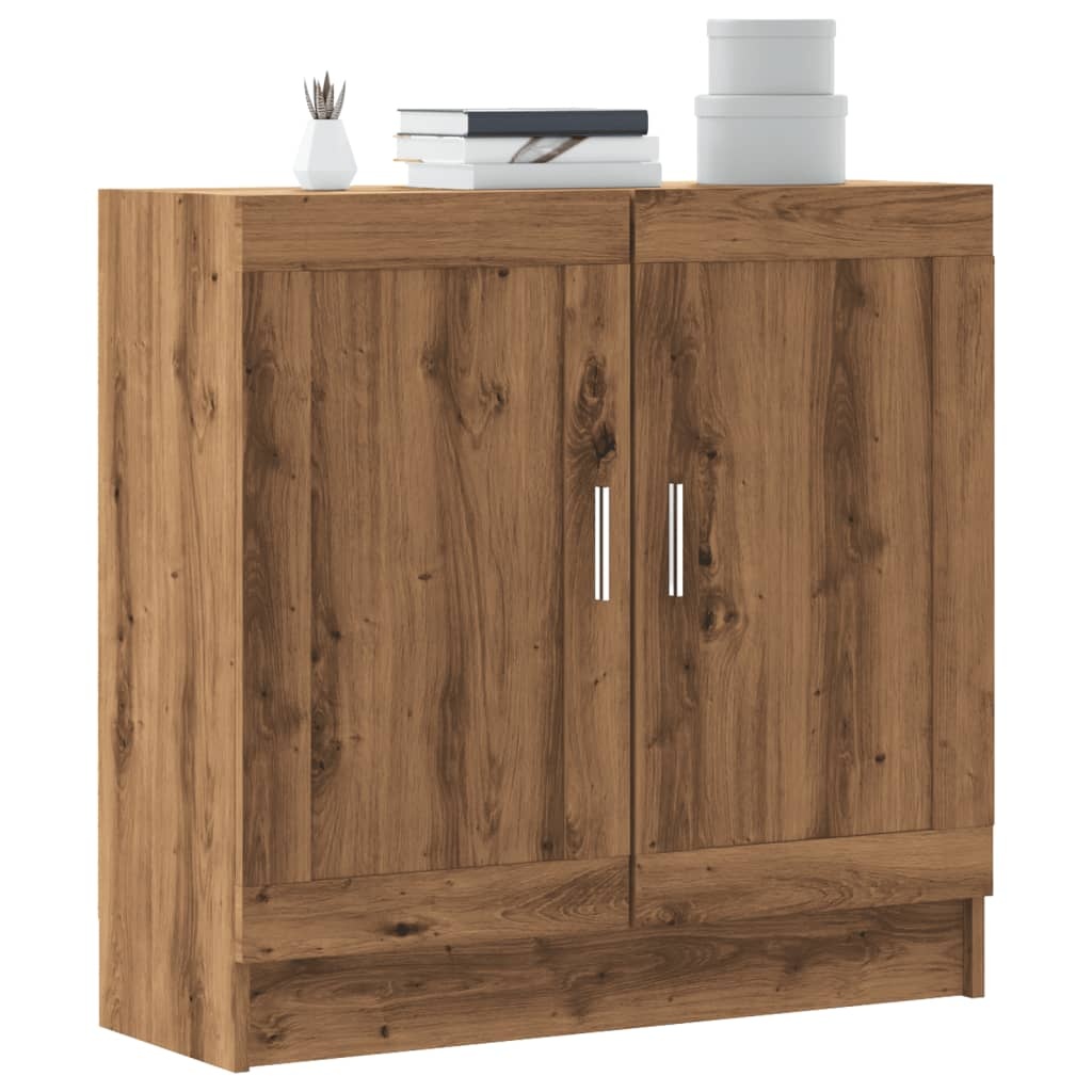 vidaXL Boekenkast 82,5x30,5x80 cm bewerkt hout artisanaal eikenkleurig