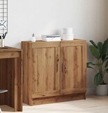 vidaXL Boekenkast 82,5x30,5x80 cm bewerkt hout artisanaal eikenkleurig