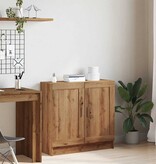 vidaXL Boekenkast 82,5x30,5x80 cm bewerkt hout artisanaal eikenkleurig