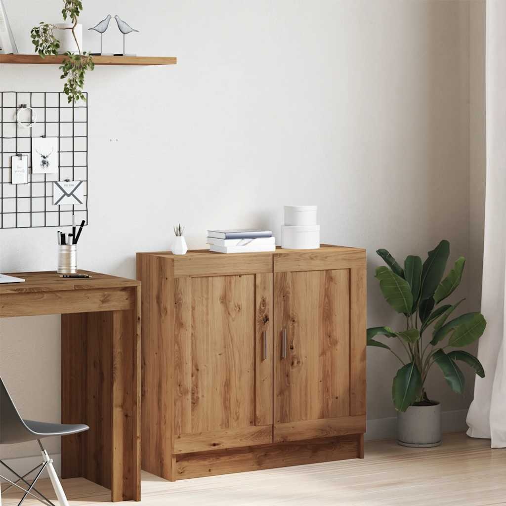 vidaXL Boekenkast 82,5x30,5x80 cm bewerkt hout artisanaal eikenkleurig