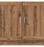 vidaXL Boekenkast 82,5x30,5x80 cm bewerkt hout artisanaal eikenkleurig