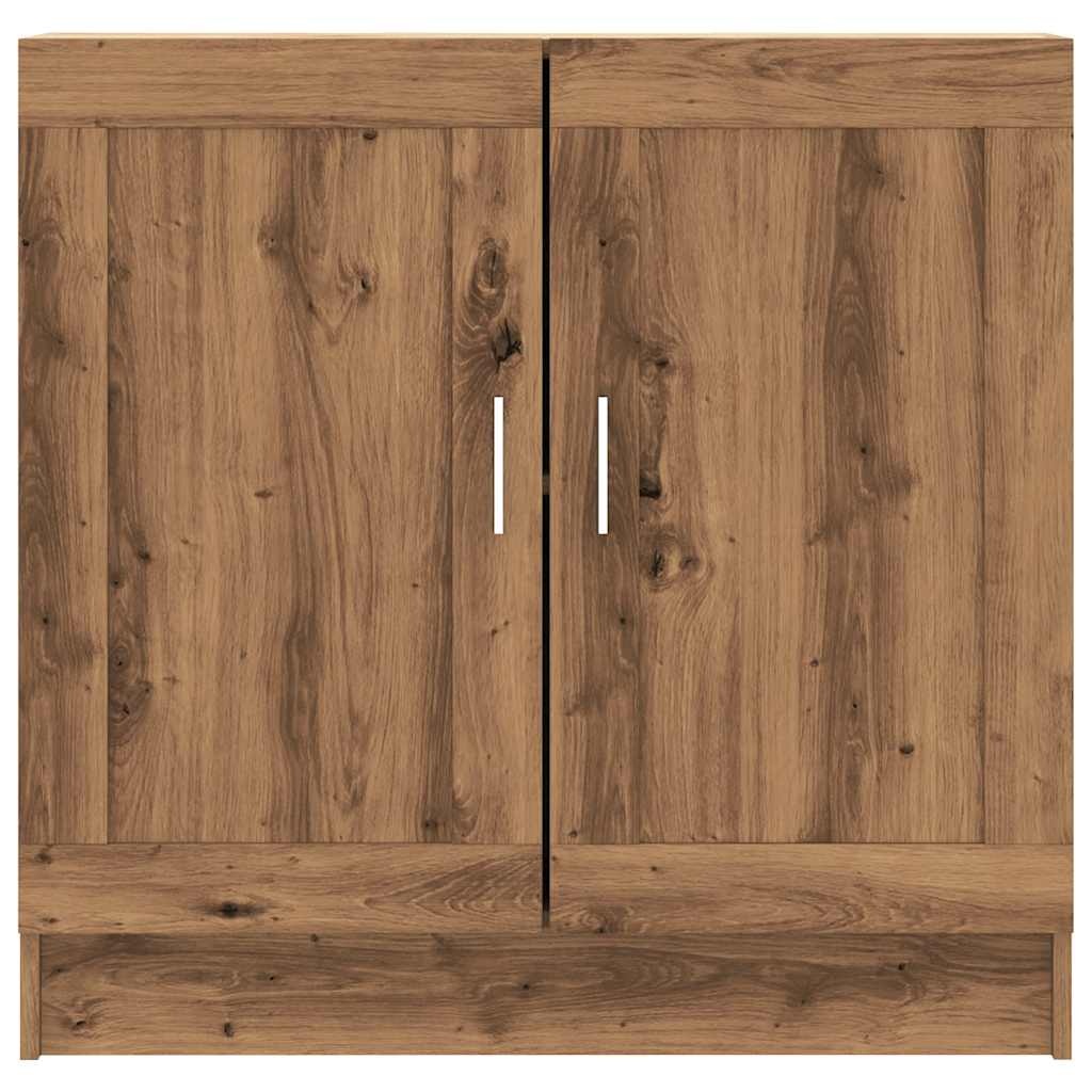 vidaXL Boekenkast 82,5x30,5x80 cm bewerkt hout artisanaal eikenkleurig
