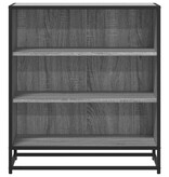 VidaXL Dressoir 68x35x76 cm bewerkt hout en metaal grijs sonoma