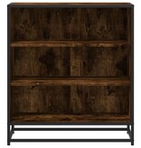 VidaXL Dressoir 68x35x76 cm bewerkt hout en metaal gerookt eiken