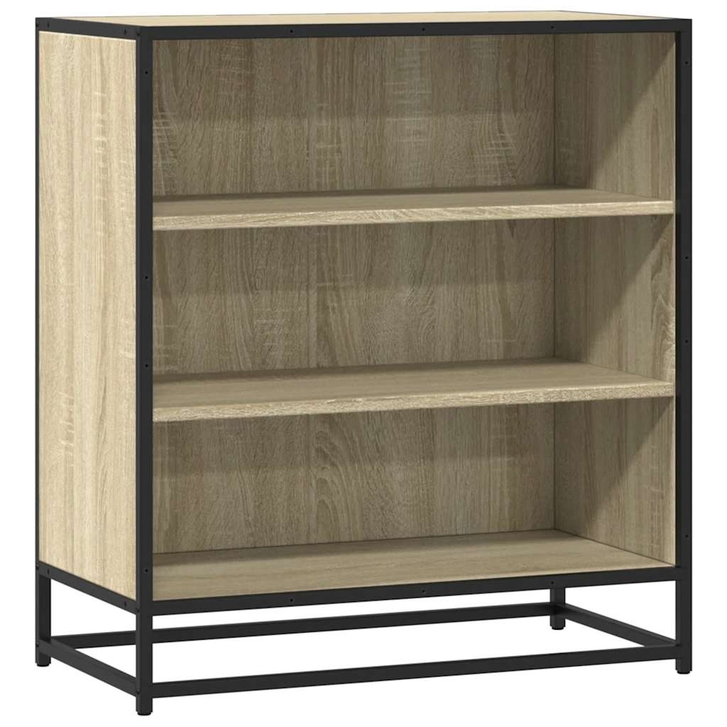 VidaXL Dressoir 68x35x76 cm bewerkt hout en metaal sonoma eikenkleur