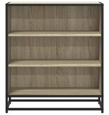 VidaXL Dressoir 68x35x76 cm bewerkt hout en metaal sonoma eikenkleur