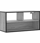 vidaXL Tv-meubel 80x31x39,5 cm bewerkt hout metaal grijs sonoma eiken