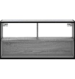 vidaXL Tv-meubel 80x31x39,5 cm bewerkt hout metaal grijs sonoma eiken