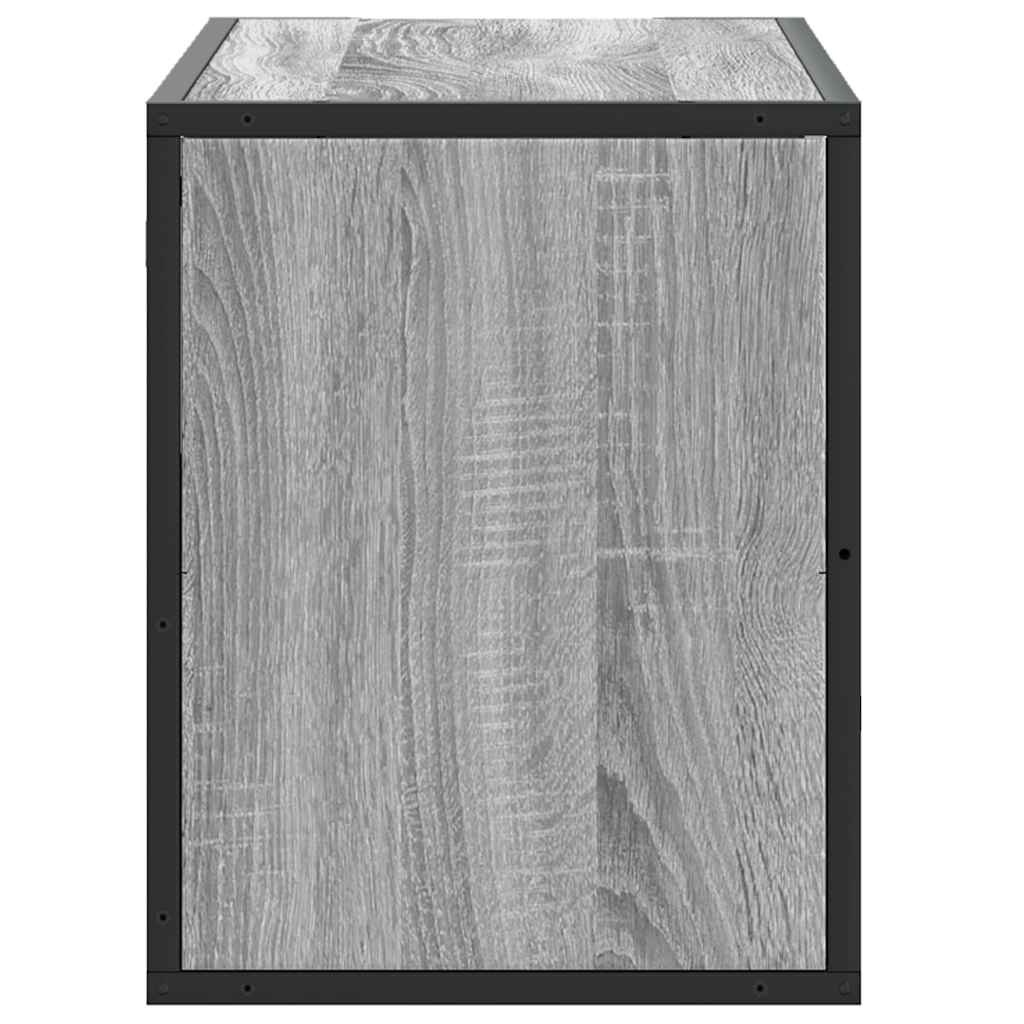 vidaXL Tv-meubel 80x31x39,5 cm bewerkt hout metaal grijs sonoma eiken
