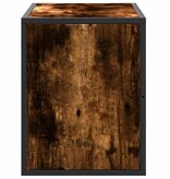 vidaXL Tv-meubel 80x31x39,5cm bewerkt hout metaal gerookt eikenkleurig