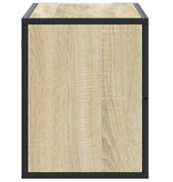 vidaXL Tv-meubel 80x31x39,5 cm bewerkt hout metaal sonoma eikenkleurig
