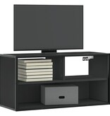 vidaXL Tv-meubel 80x31x39,5 cm bewerkt hout en metaal zwart