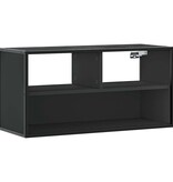 vidaXL Tv-meubel 80x31x39,5 cm bewerkt hout en metaal zwart