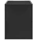 vidaXL Tv-meubel 80x31x39,5 cm bewerkt hout en metaal zwart