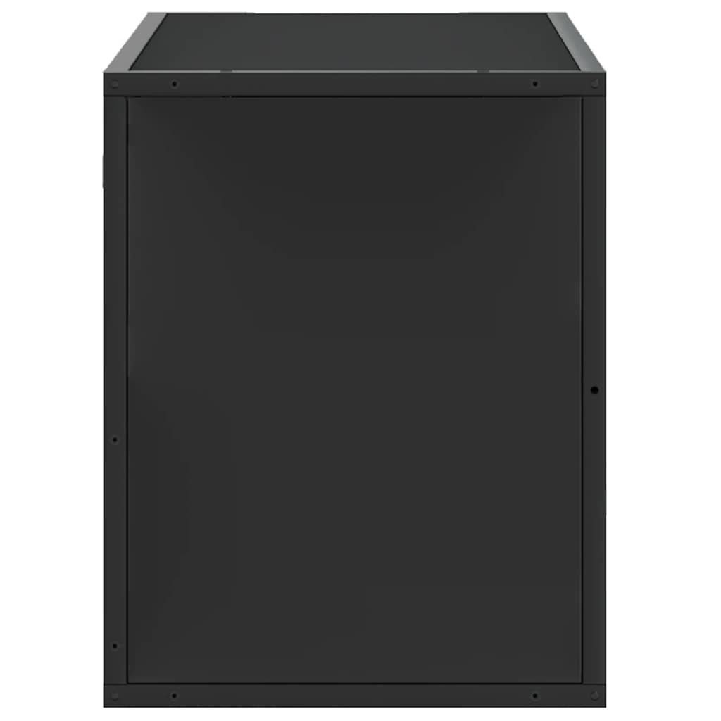 vidaXL Tv-meubel 80x31x39,5 cm bewerkt hout en metaal zwart