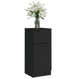 vidaXL Dressoirs 2 st 30x30x70 cm bewerkt hout zwart
