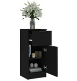 vidaXL Dressoirs 2 st 30x30x70 cm bewerkt hout zwart