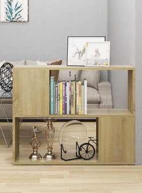 vidaXL Tv-meubel 80x24x63 cm bewerkt hout sonoma eikenkleurig