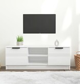 vidaXL Tv-meubel 102x35x36,5 cm bewerkt hout hoogglans wit