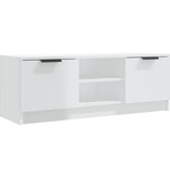 vidaXL Tv-meubel 102x35x36,5 cm bewerkt hout hoogglans wit