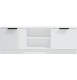 vidaXL Tv-meubel 102x35x36,5 cm bewerkt hout hoogglans wit