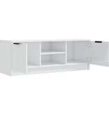 vidaXL Tv-meubel 102x35x36,5 cm bewerkt hout hoogglans wit
