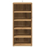 vidaXL Schoenenkasten 2 st 32x35x70 cm bewerkt hout artisanaal eiken