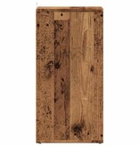 vidaXL Schoenenkasten 2 st 32x35x70 cm bewerkt hout oud houtkleurig