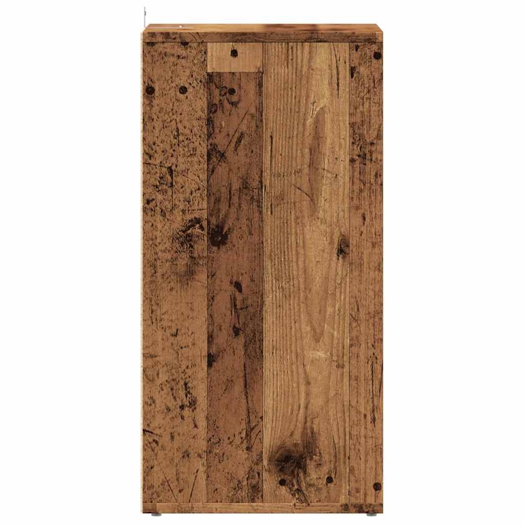 vidaXL Schoenenkasten 2 st 32x35x70 cm bewerkt hout oud houtkleurig