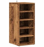 vidaXL Schoenenkast 32x35x70 cm bewerkt hout oud houtkleurig
