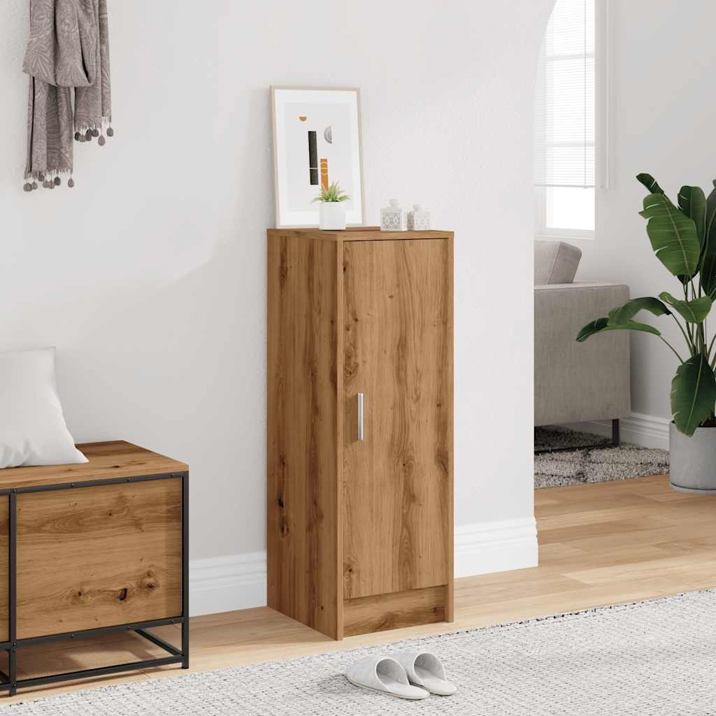 vidaXL Schoenenkast 32x35x92 cm bewerkt hout artisanaal eikenkleur