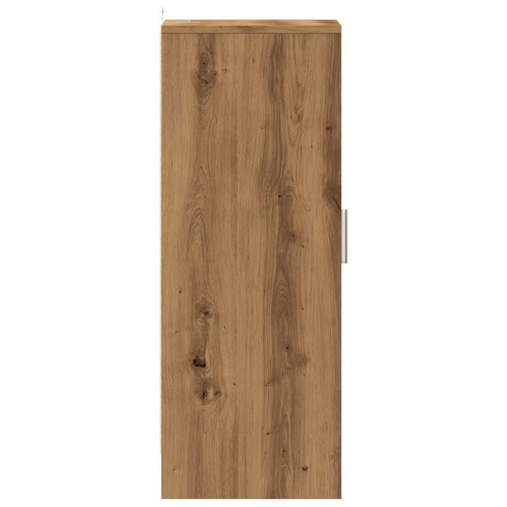 vidaXL Schoenenkast 32x35x92 cm bewerkt hout artisanaal eikenkleur