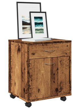vidaXL Kast verrijdbaar 45x38x54 cm bewerkt hout oud houtkleurig