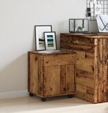 vidaXL Kast verrijdbaar 45x38x54 cm bewerkt hout oud houtkleurig
