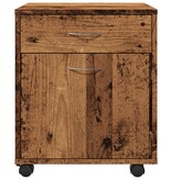 vidaXL Kast verrijdbaar 45x38x54 cm bewerkt hout oud houtkleurig