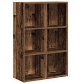 vidaXL Boekenkast/dressoir 66x30x98 cm bewerkt hout oud houtkleurig
