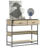 vidaXL Wandtafel 90x35x80 cm bewerkt hout sonoma eikenkleurig