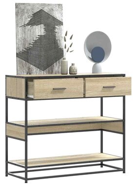 VidaXL Wandtafel 90x35x80 cm bewerkt hout sonoma eikenkleurig