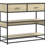 vidaXL Wandtafel 90x35x80 cm bewerkt hout sonoma eikenkleurig