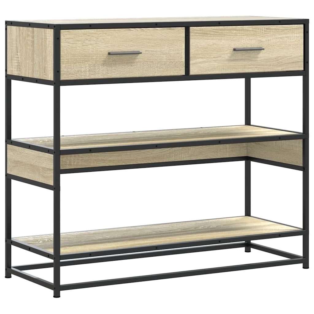 vidaXL Wandtafel 90x35x80 cm bewerkt hout sonoma eikenkleurig