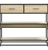 vidaXL Wandtafel 90x35x80 cm bewerkt hout sonoma eikenkleurig