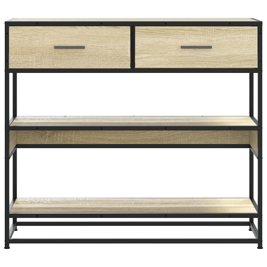 vidaXL Wandtafel 90x35x80 cm bewerkt hout sonoma eikenkleurig
